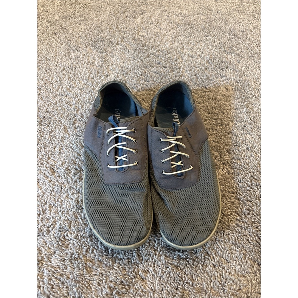 OluKai Nohea Moku Men’s 10.5 Gray Mesh Comfort Sneaker Casual Shoe Beach Sneaker